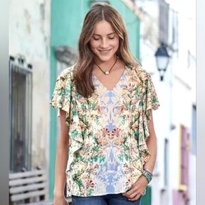 Sundance - Arabella Flutter Sleeve Top - Size M